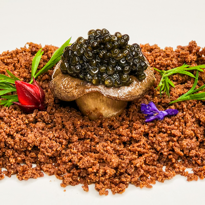 Oven-Baked Mushrooms with Royal Caviar